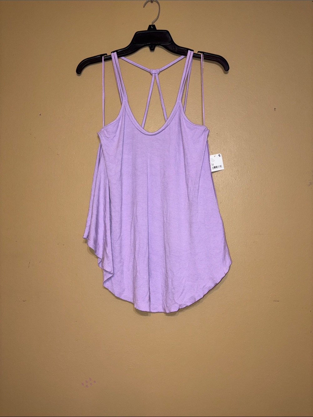 NWT We The Free People Medium Strappy Boho Lavendar Strap Summer Open Back Top